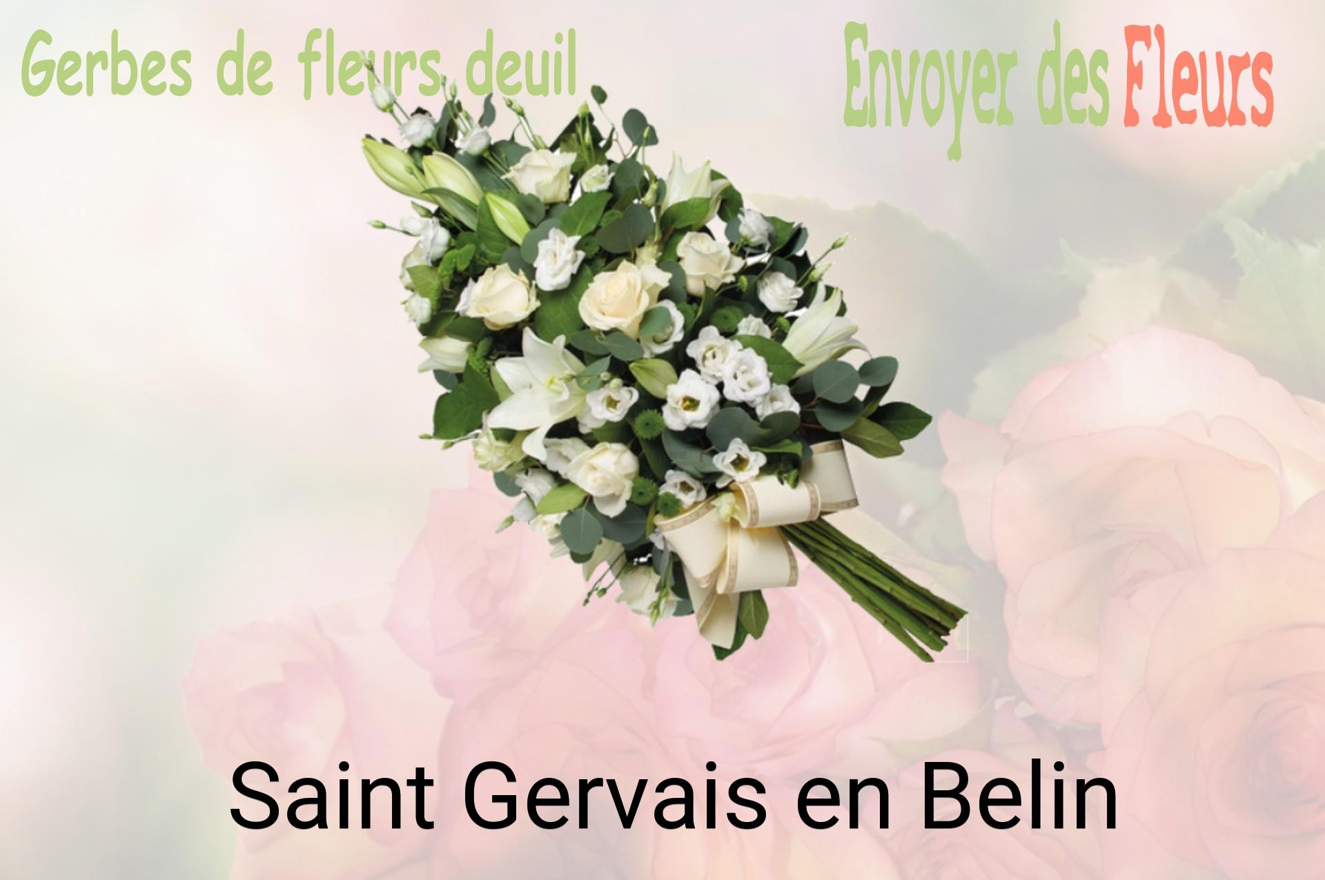 Gerbe de fleurs de deuil livrée à Saint-Gervais-en-Belin